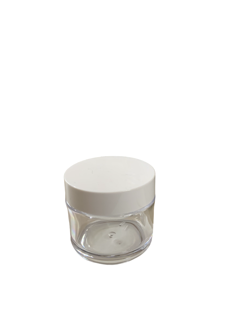 White Cap Plastic Powder Jar 2oz